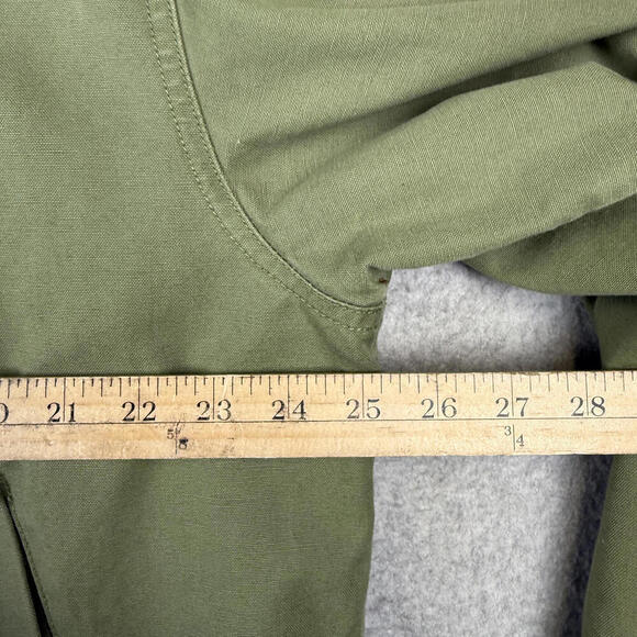 Vintage 90s L.L. Bean Men's Size XL Tall Oversized Soft Green Trench Coat Jacket - Picture 3 of 5